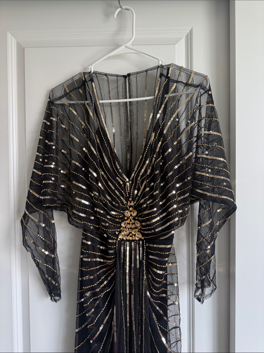 Babeyond Dress Maxi Zouzou Crystal Encrusted Evening Gown - Picture 4 of 11